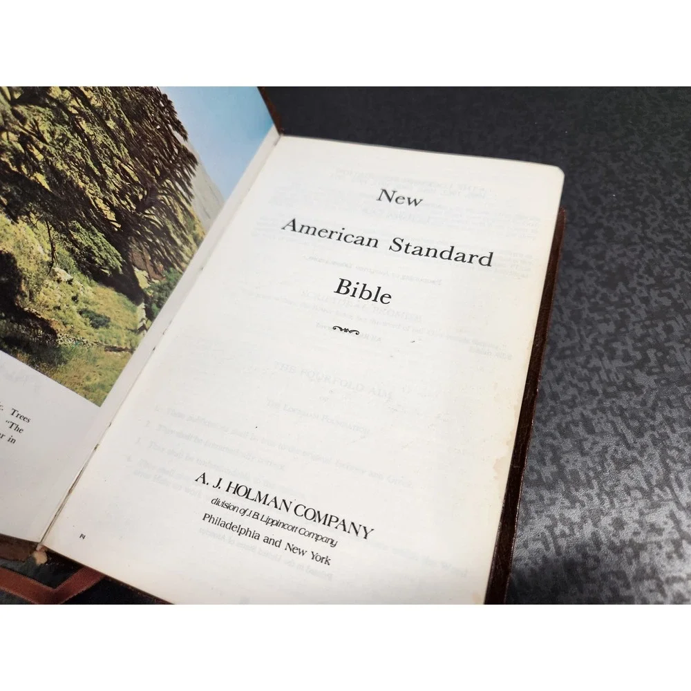 Vintage NASB New American Standard Bible AJ Holman 1973 Brown Concordance